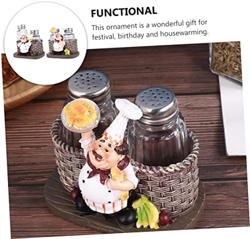 Alipis Salt and Pepper Shaker Set with Chef Statue