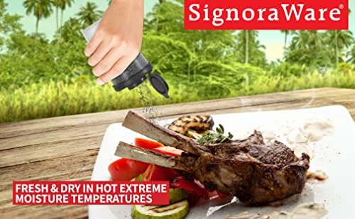 Moisture-Proof Salt Pepper Shakers Set for Camping Picnic by SIGNORA WARE