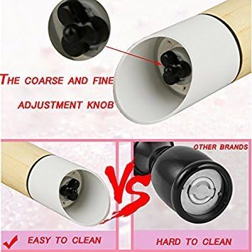 Trendy Wooden Manual Salt and Pepper Grinder Set with Detachable Ceramic Mechanism