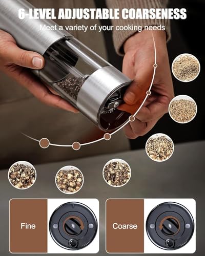 Easy Electric Salt Pepper Grinder Set
