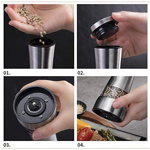 sdneNest Salt Pepper Mill Set 2 Pcs Adjustable Grinders