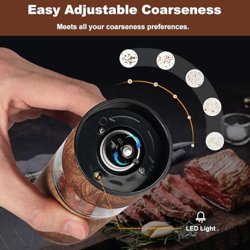 Zoolc Electric Salt Pepper Grinder Rechargeable Set