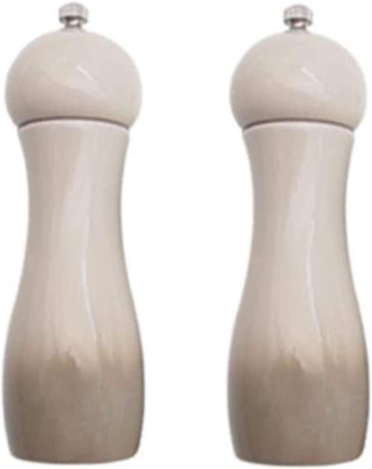 Adjustable Ceramic Salt Pepper Mill Set Double-Ended Refillable