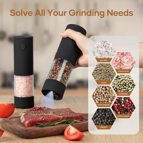 OPIIV 2-Piece Electric Salt Pepper grinder set