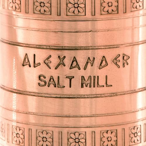 Original Greek Salt Mill 9-Inch Tall Copper or Brass