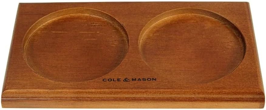 Cole Mason Salt Pepper Mill Tray Brown Wood