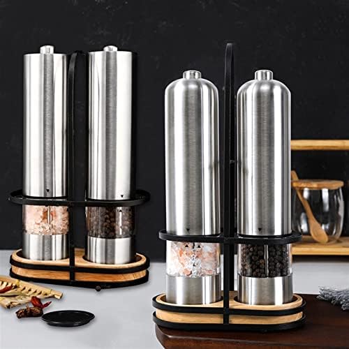 Stainless Steel Electric Salt Pepper Shaker Set