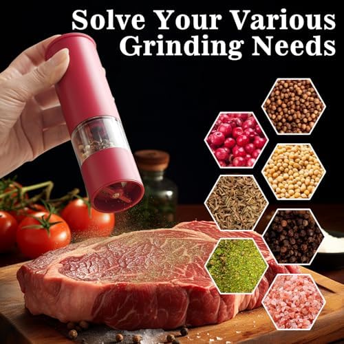 Premium Electric Salt and Pepper Grinder Set