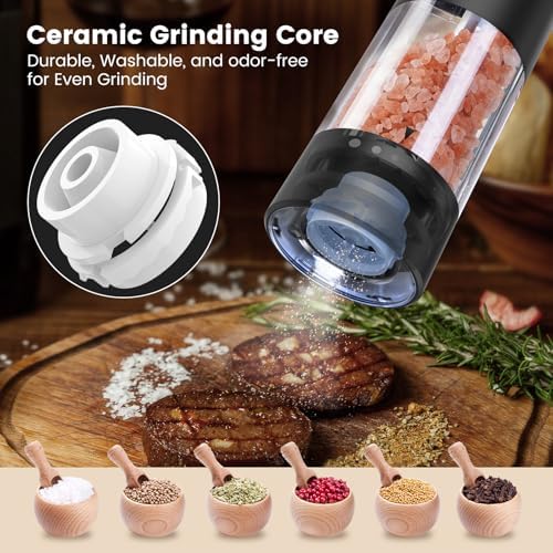 Bright LED Electric Salt and Pepper Set