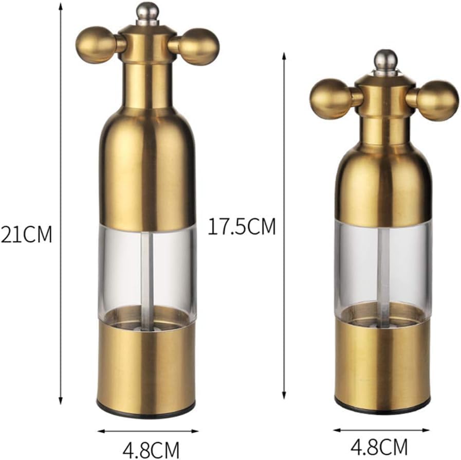 2PC Salt Pepper Grinder Set with Adjustable Coarseness