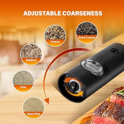 Electric Salt and Pepper Grinder Set 2 Pack