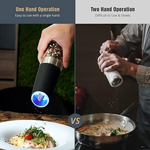 Compact Lightweight Salt Pepper Mill Set