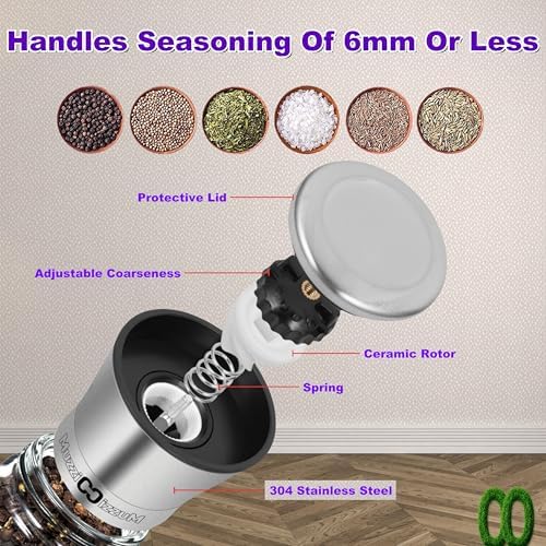 MuzziccizzuM Salt Pepper Grinder Set