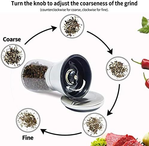 High-Quality 180ml Salt and Pepper grinder set refillable ceramic features