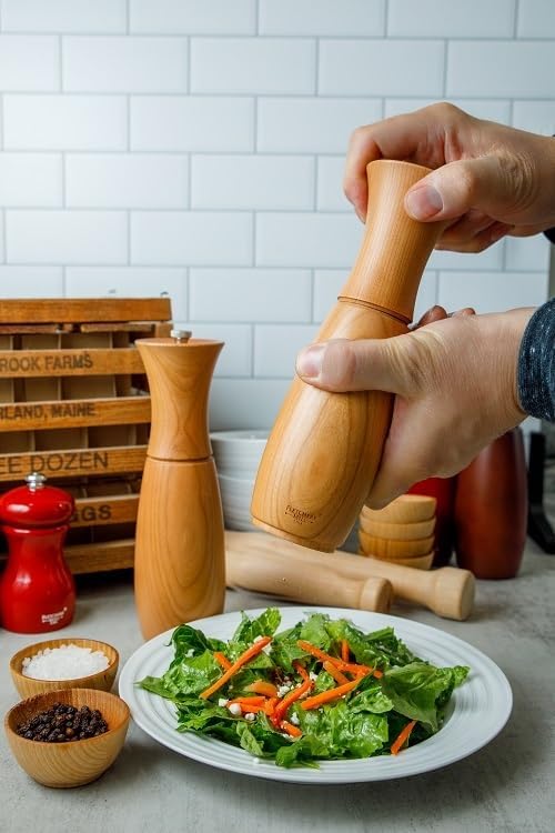 Fletchers Mill Adjustable Salt Pepper Mill 8 Inch Made in USA