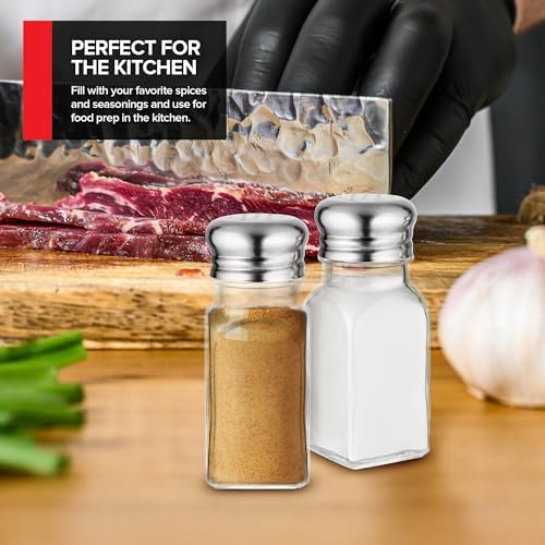 2 oz Glass Salt and Pepper Shakers Set