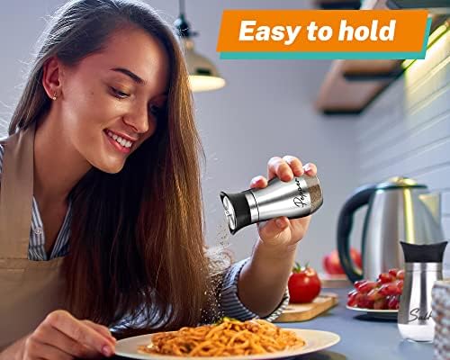 Perfect Salt Pepper Shakers Set for Home Kitchen in Silver