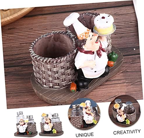 Alipis Salt and Pepper Shaker Set with Chef Statue