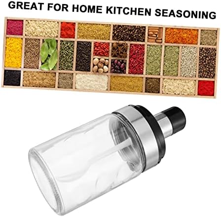 UTHCLO 1pc Stainless Steel and Glass Seasoning Shaker with Spoon