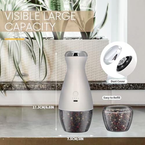Gravity Electric Salt Pepper Grinder Set with LED Light 1