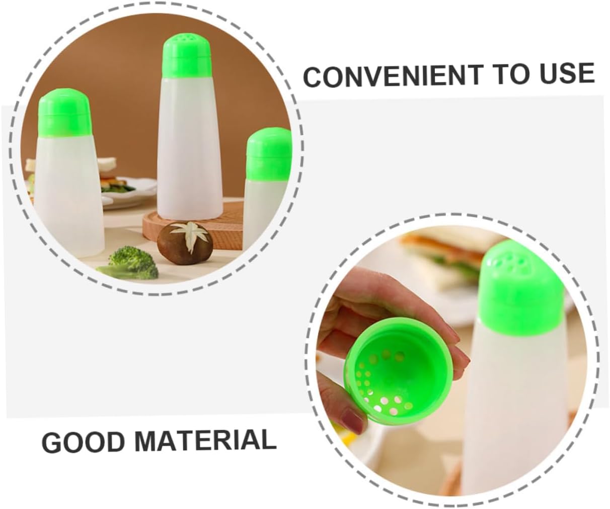 BIUDECO Spice Shaker Set of 6 Salt Pepper Jars