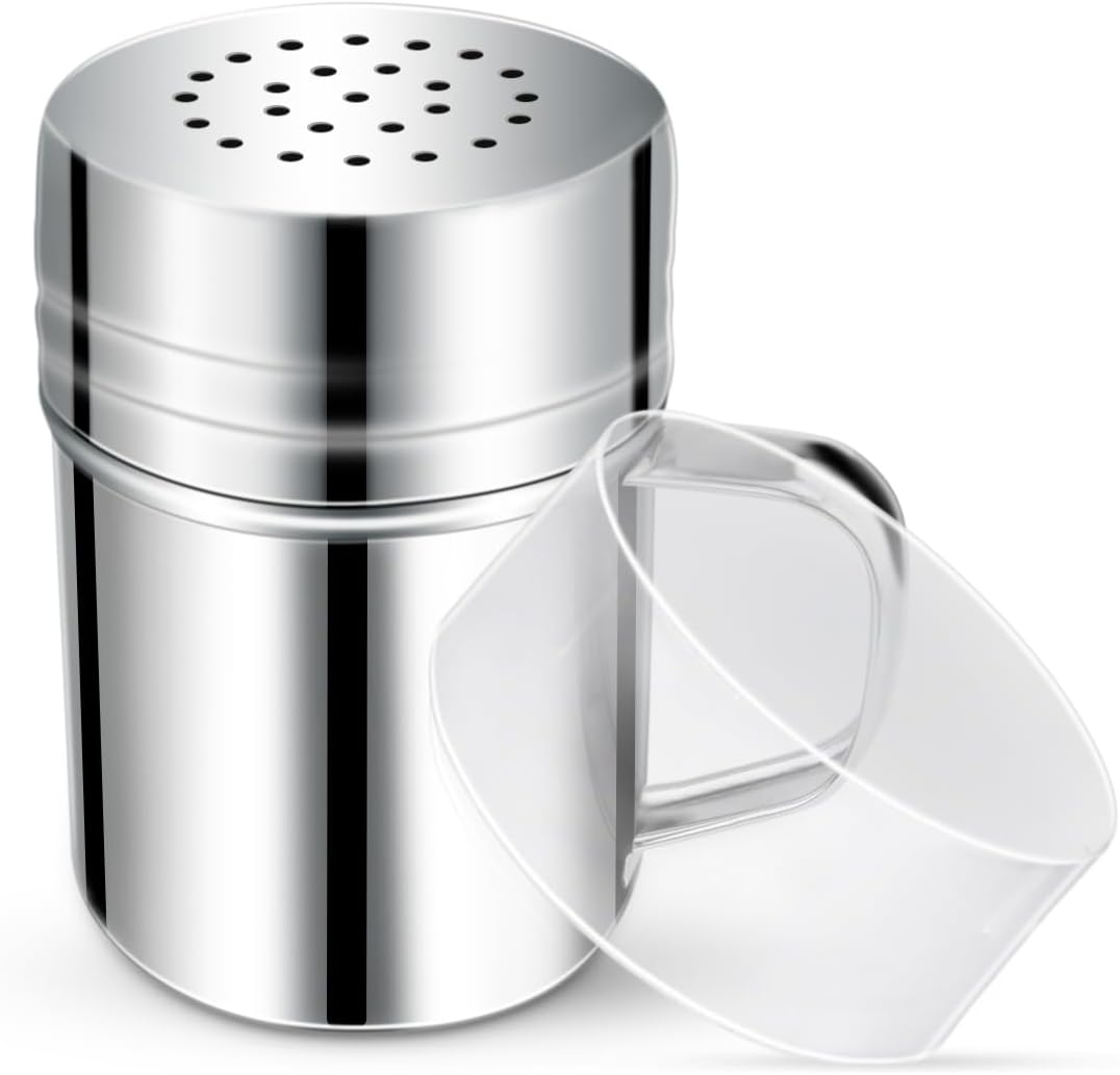 Yuntop 6 Oz Stainless Steel Spice Shaker with Handle and Lid