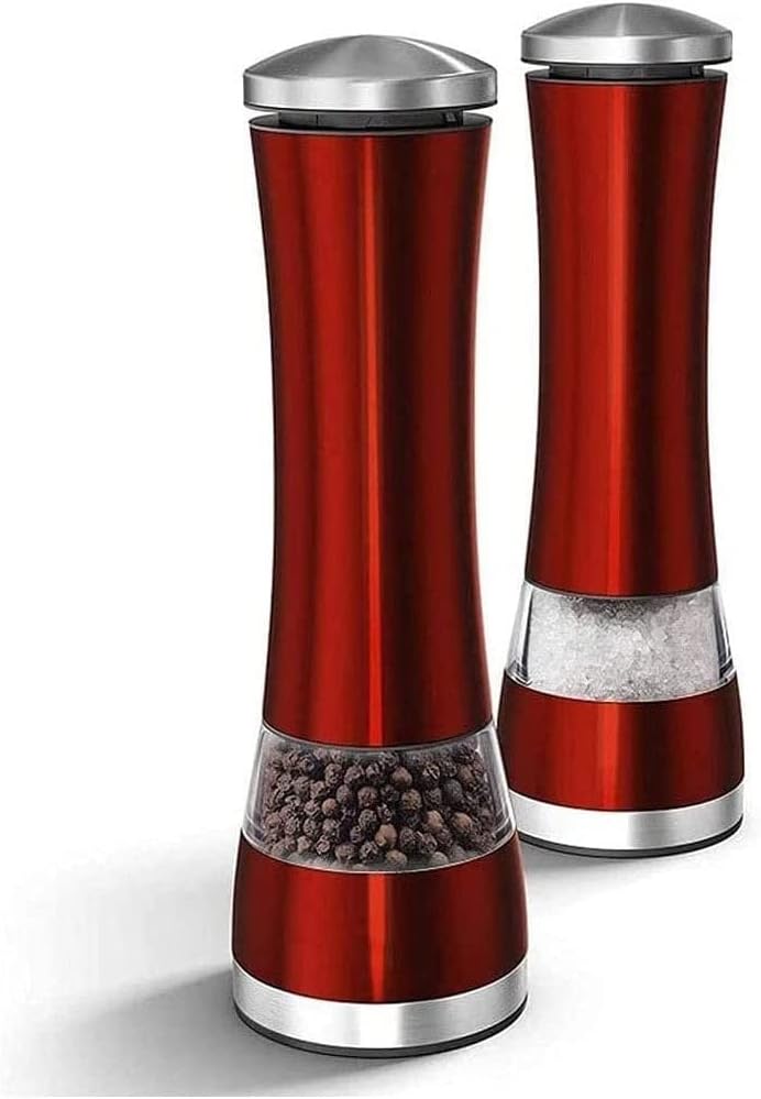 Glowing Review Electric Salt and Pepper Grinder Set