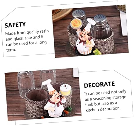 LABRIMP Resin Chef Salt Pepper Shaker Set