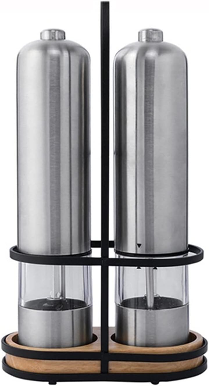 Stainless Steel Electric Salt Pepper Shaker Set