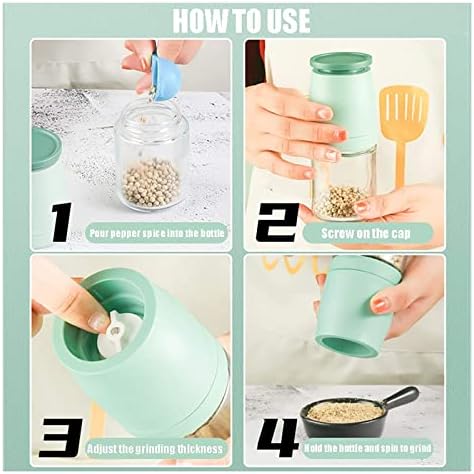 ONwngXW 2pcs Salt Pepper Mill Set with Elegant Design