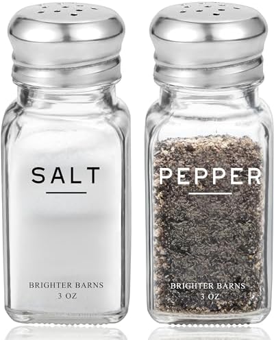 Elegant Glass Salt and Pepper Shakers Set