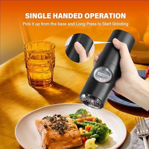 Electric Salt and Pepper Grinder Set 2 Pack
