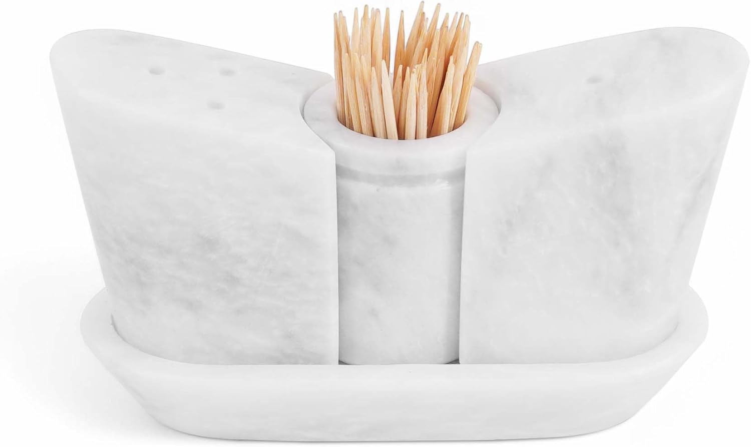 Marble Salt Pepper Shakers Set