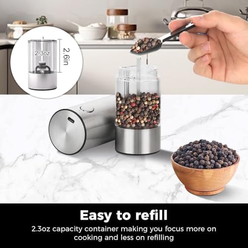 Electric Salt Pepper Grinder Set
