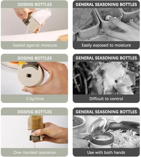 Precise 4-Color Mini Salt Pepper Shakers