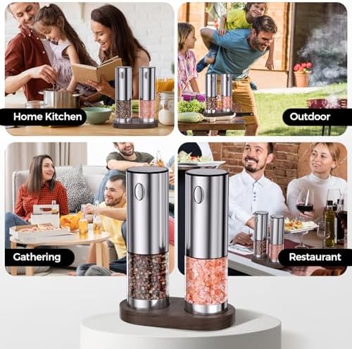 Electric Salt Pepper Grinder Set