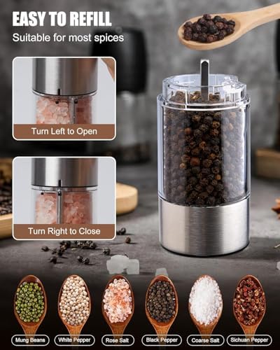 Easy Electric Salt Pepper Grinder Set