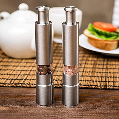2-Piece Stainless Steel Salt Pepper Mill Shakers