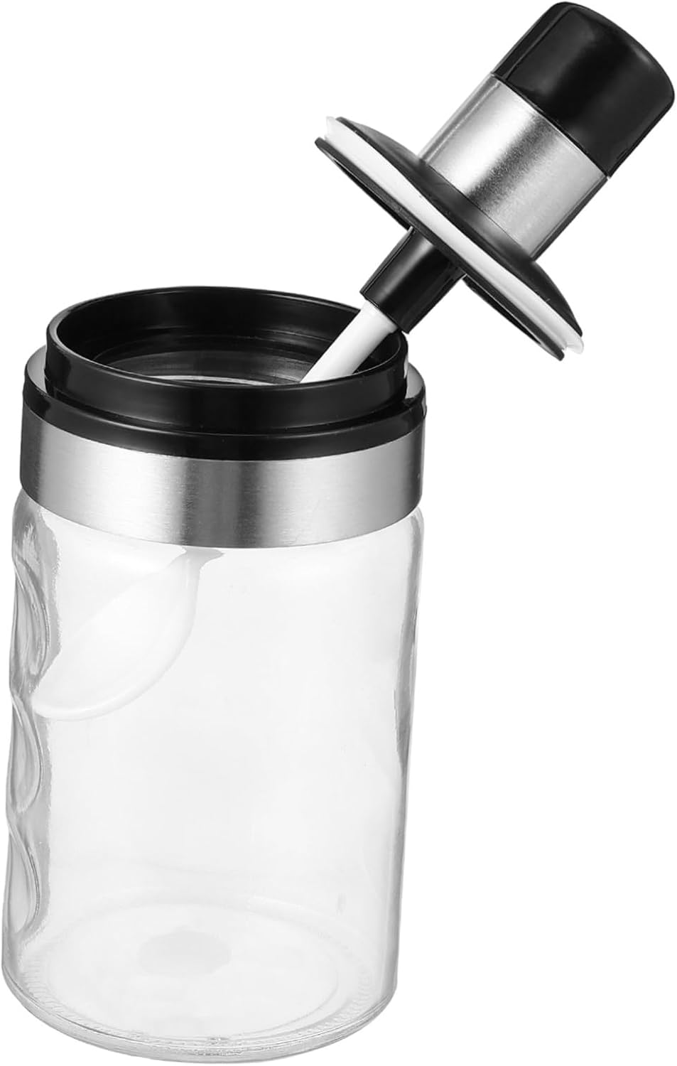 UTHCLO 1pc Stainless Steel and Glass Seasoning Shaker with Spoon
