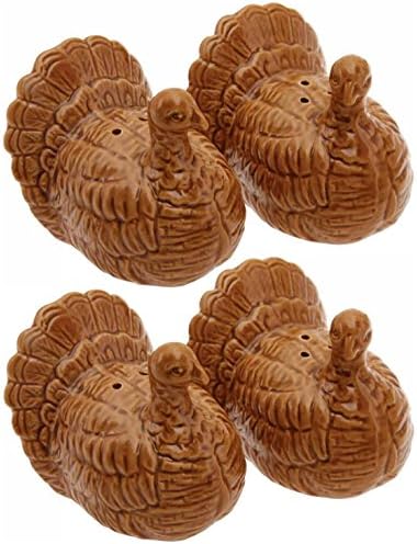 Boston International Paul Brent Turkey 4-Piece Salt Pepper Set Mini