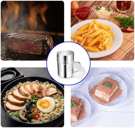 Yuntop 6 Oz Stainless Steel Spice Shaker with Handle and Lid