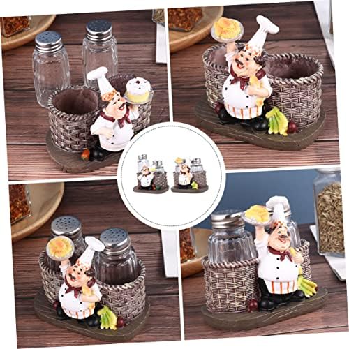 LABRIMP Resin Chef Salt Pepper Shaker Set