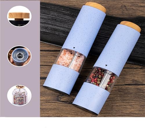 Electric Salt and Pepper Grinder SetAdjustable Coarse to Fine