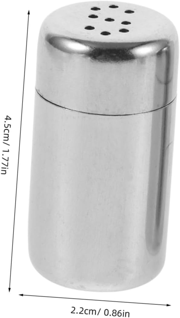 Cabilock 4-Piece Mini Stainless Steel Salt and Pepper Shakers Set