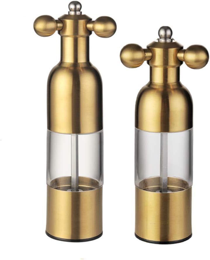 2PC Salt Pepper Grinder Set with Adjustable Coarseness