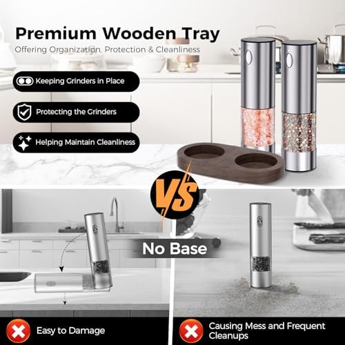 Electric Salt Pepper Grinder Set