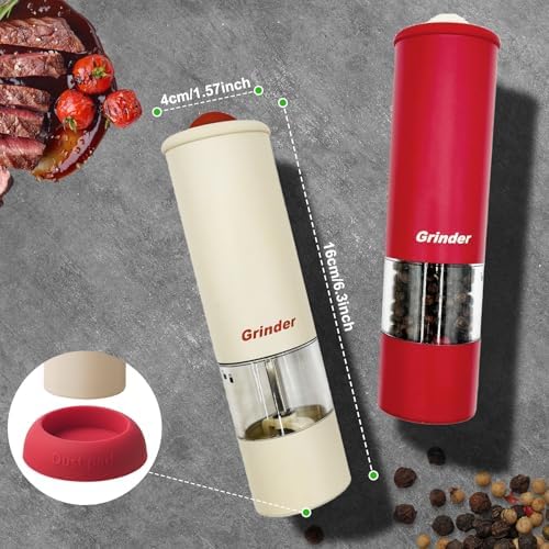 Premium Electric Salt and Pepper Grinder Set
