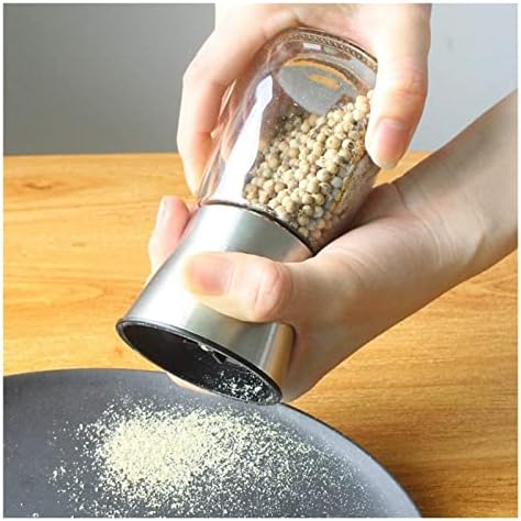 Refillable Pepper Mill Set with Salt Peppercorn Grinders
