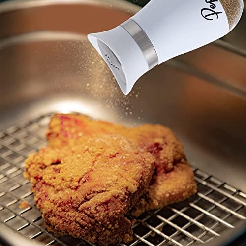 2 Pack Salt Pepper Shakers Set with Stainless Steel Lid 1