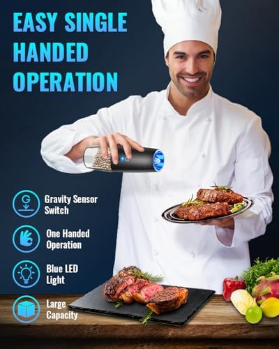 Sweet Alice Rechargeable Electric Pepper and Salt Grinder Set